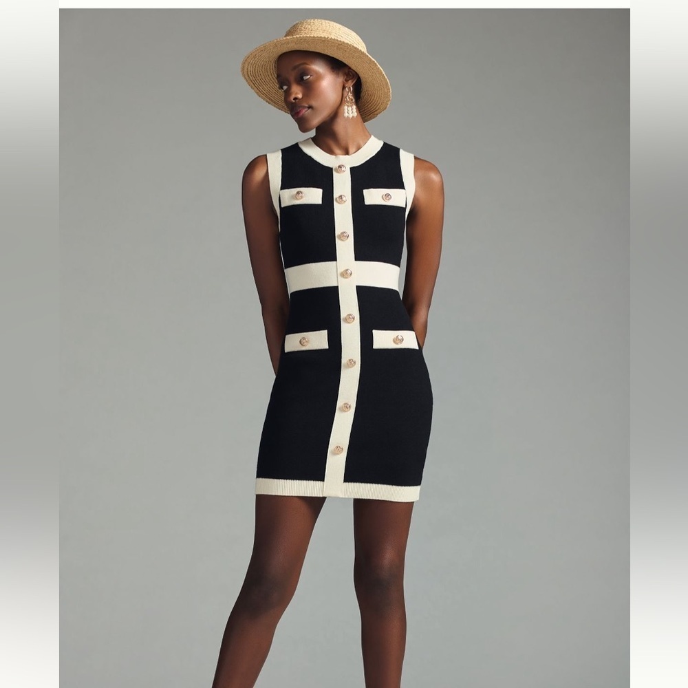 NEW Anthro x Endless Rose Mock Neck Sleeveless Mini Dress NWT - Picture 5 of 13